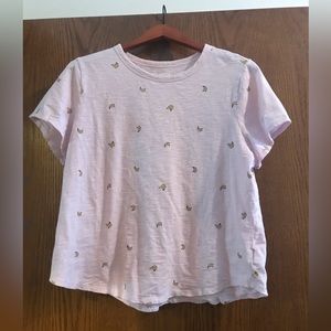 ‘Old Navy’ brand light pink bananas short sleeve everywear t-shirt Size X-L